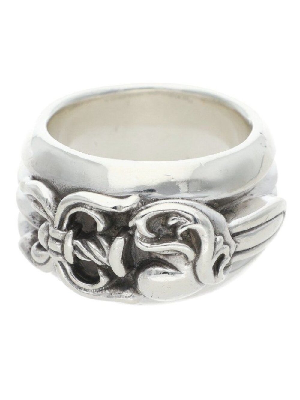 Chrome Hearts Dagger Heart Silver Ring